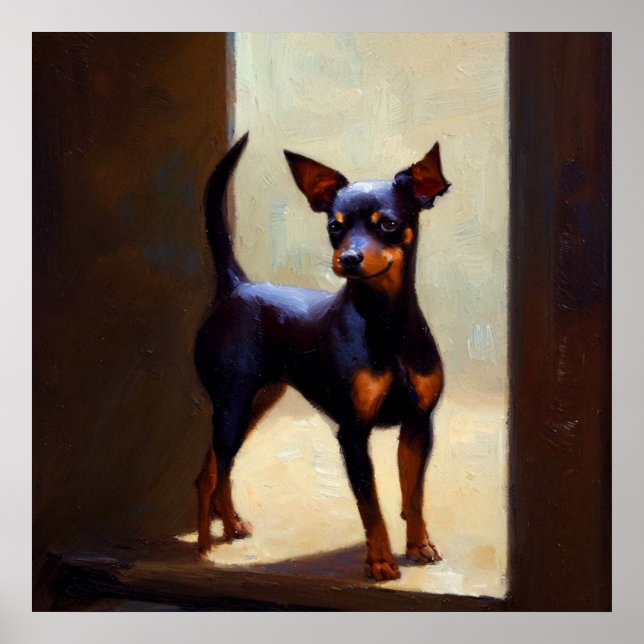 Miniature Pinscher Hund Poster (Framsidan)