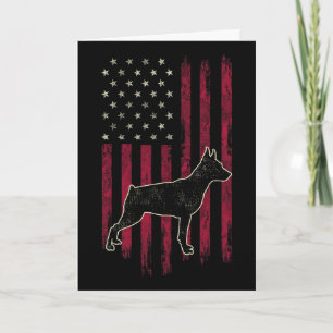Miniature Pinscher Hundälskare Amerikansk Flagga 4 Kort