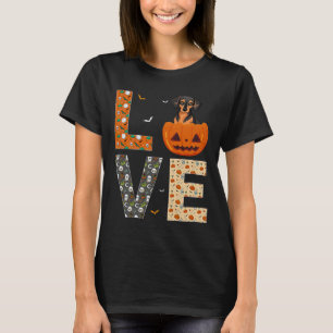 Miniature Pinscher Hundälskares Boys Girls Hallowe T Shirt
