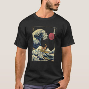 Miniature Pinscher Japanska Kanagawa Wave Surfa Do T Shirt