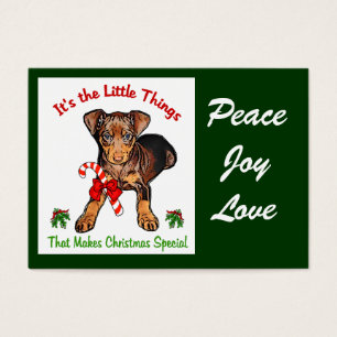 Miniature Pinscher julklappar Visitkort