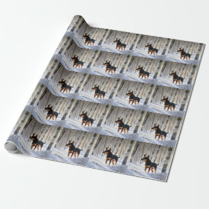 Miniature Pinscher Låt det snöa Jul Presentpapper