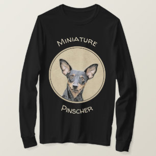Miniature Pinscher-målning Söt original hundkonst T Shirt
