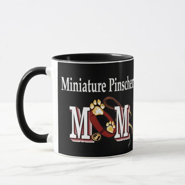 Miniature Pinscher Mamma Gifts Mugg (Vänster)