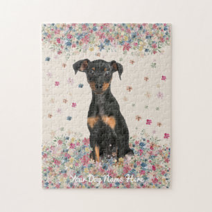 Miniature Pinscher med obducerat öron och undocke Pussel