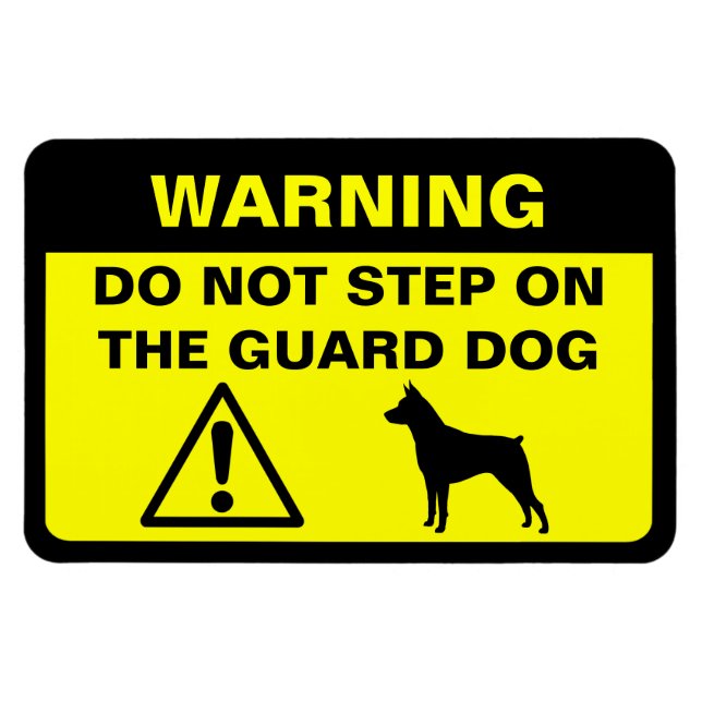 Miniature Pinscher MinPin Funny Guard Hund Warning Magnet (Horisontell)