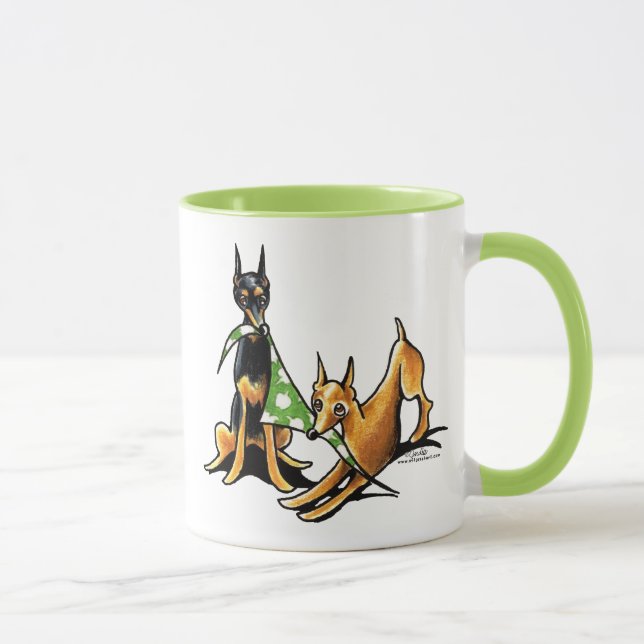 Miniature Pinscher n Apples Mugg (Höger)