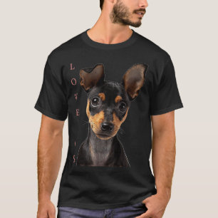 Miniature Pinscher Pappa Kärlek Puppy Pet T Shirt