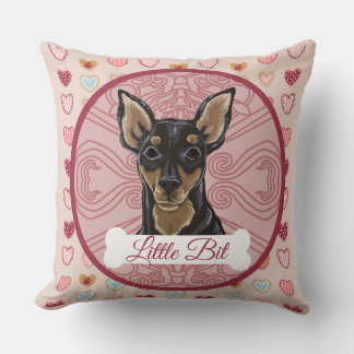 Miniature Pinscher Personalize Pillow Kudde