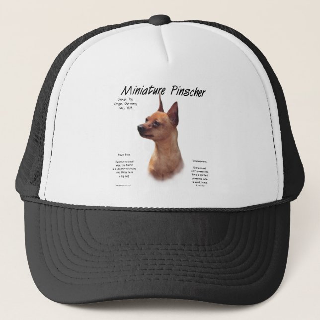 Miniature Pinscher (red) historikdesign Truckerkeps (Framsida)
