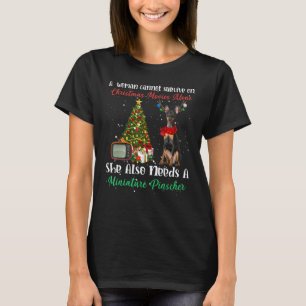 Miniature Pinscher Reindeer Julgran Ornamen T Shirt