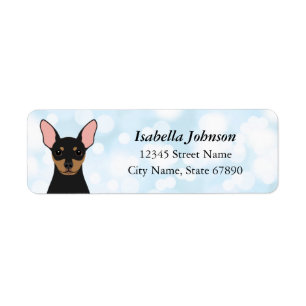 Miniature Pinscher Returetiketters Returadress Etikett