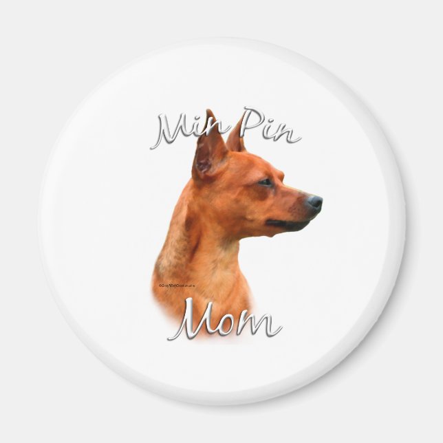 Miniature Pinscher (rost) Mamma 2 Magnet (Framsidan)