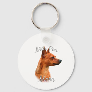 Miniature Pinscher (rost) Mamma 2 Nyckelring