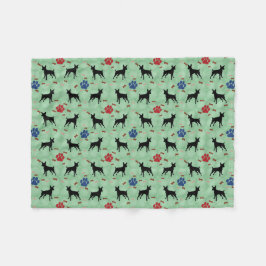 Miniature Pinscher Shadow Fleecefilt