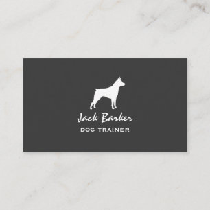 Miniature Pinscher Siluett Visitkort