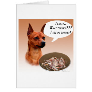 Miniature Pinscher Turkey Hälsningskort