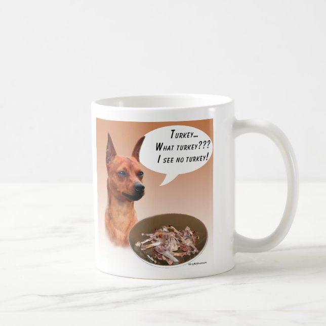 Miniature Pinscher Turkey Kaffemugg (Höger)