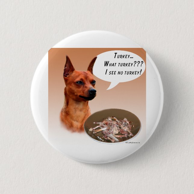 Miniature Pinscher Turkey Knapp (Framsida)