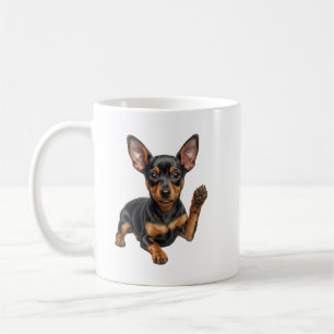 Miniature Pinscher Valp Min Pin Hund Pappa Mamma H Kaffemugg