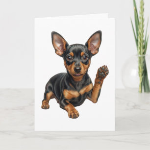 Miniature Pinscher Valp Min Pin Hund Pappa Mamma H Kort