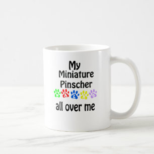Miniature Pinscher Walks Design Kaffemugg