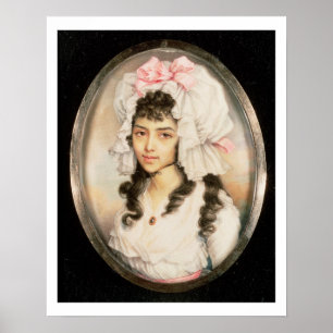 Miniature Porträtt of a Girl Poster