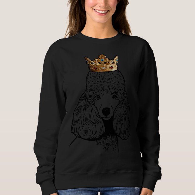 Miniature Pudel Hund Wearing Krona T Shirt (Framsida)