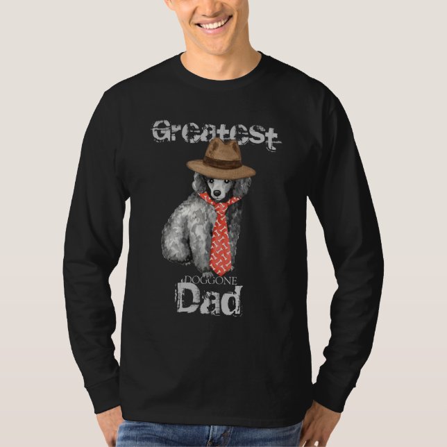 Miniature Pudel Pappa T Shirt (Framsida)