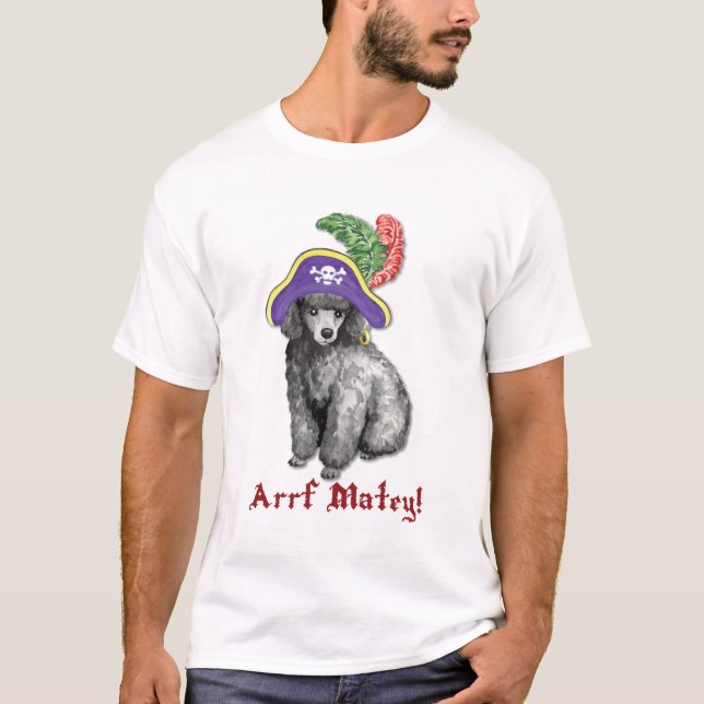 Miniature Pudel Pirat T-shirt (Framsida)