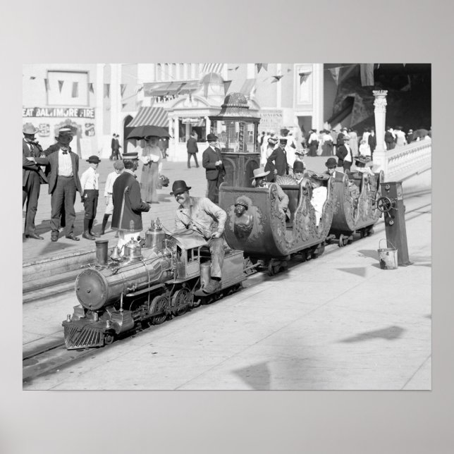 Miniature Railroad at Coney Island, 1905. Vintage Poster (Framsidan)