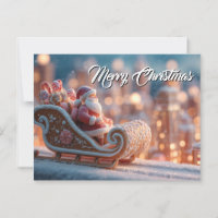 Miniature Santa in Gingerbröd Sleigh