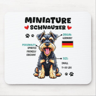 Miniature Schnauzer-ägare Rolig Miniature Schnauze Musmatta