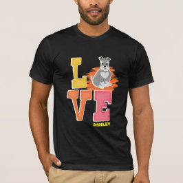 Miniature Schnauzer älskare söt färg T Shirt