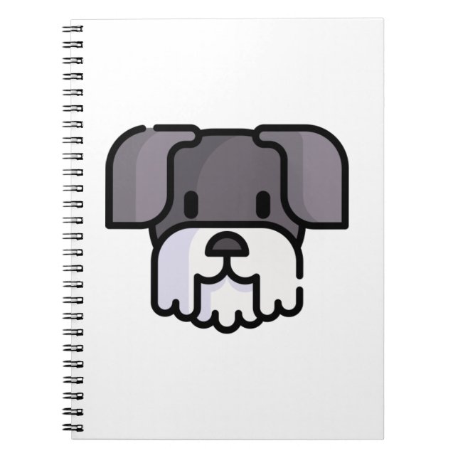 Miniature Schnauzer Anteckningsbok (Framsidan)
