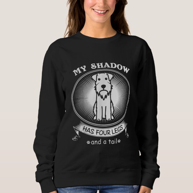 Miniature Schnauzer är min Hund är min skugga. T Shirt (Framsida)