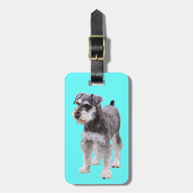 Miniature Schnauzer Bagagebricka (Vertikal Framsida)