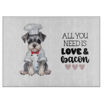 Miniature Schnauzer Chef Kärlek & Bacon