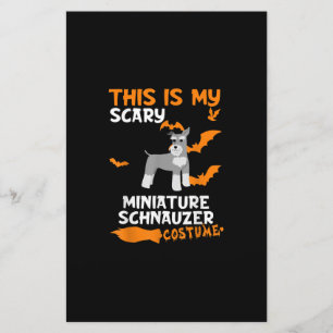 Miniature Schnauzer Costume Halloween Lazy Scary Brevpapper