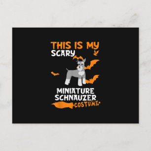 Miniature Schnauzer Costume Halloween Lazy Scary Vykort