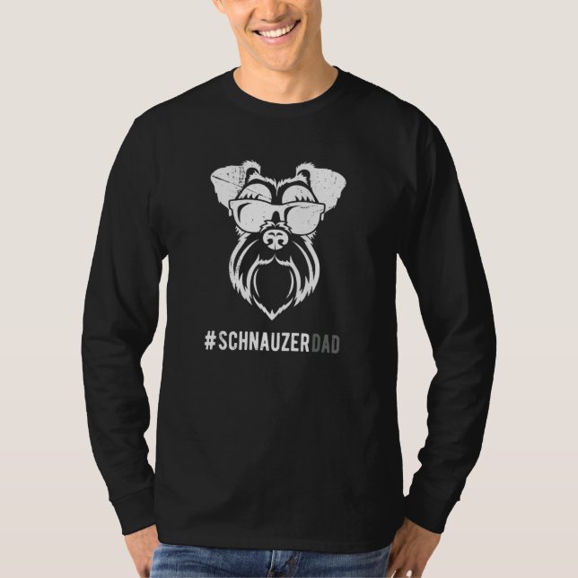 Miniature Schnauzer Dad Gift For Men Funny Schnauz T Shirt (Framsida)