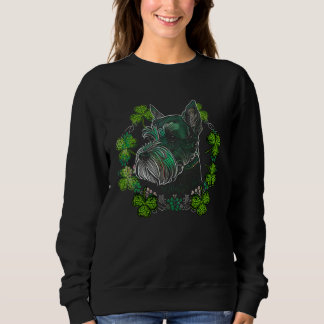 Miniature Schnauzer Dog Mandala Irish Shamrock St  T Shirt