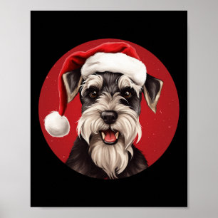 Miniature Schnauzer Funny Julafton Mamma Pappa Hun Poster