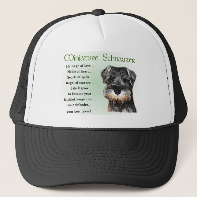 Miniature Schnauzer Gifts Truckerkeps (Framsida)