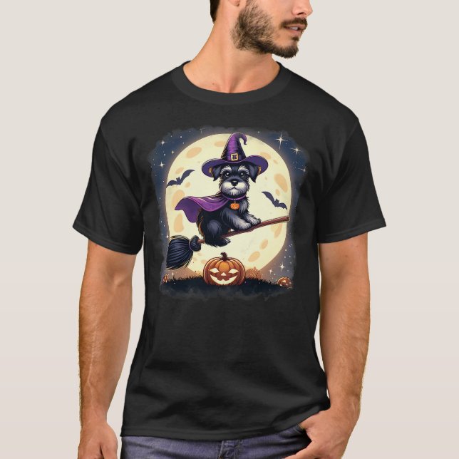 Miniature Schnauzer Halloween Costume Dog Lover Wo T Shirt (Framsida)