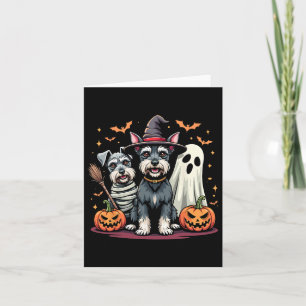 Miniature Schnauzer Halloween-kostym Mummi Häxa Kort