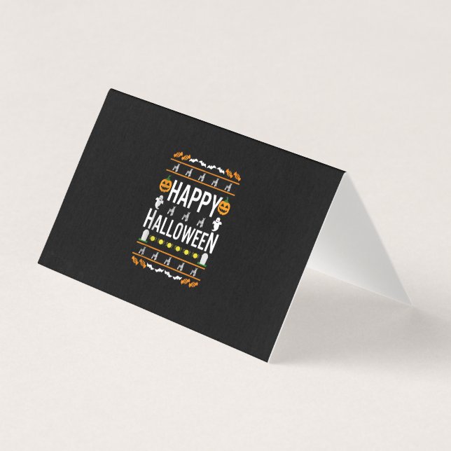 Miniature Schnauzer Halloween Latmaskin ful Kostym Kort (Framsida)