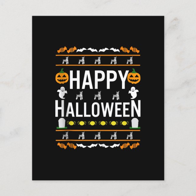 Miniature Schnauzer Halloween Lazy Ugly Costume (Framsida)