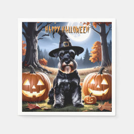 Miniature Schnauzer Halloween Pappersservett