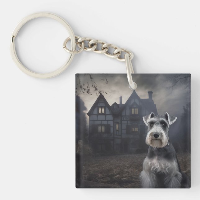 Miniature Schnauzer Halloween Scary (Framsidan)